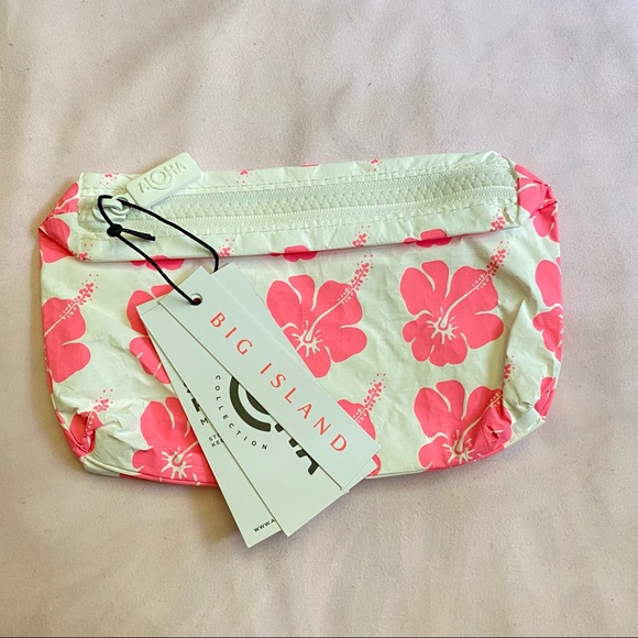 ALOHA Collection Mini Hibiscus Bloom Pouch in Electric Pink - Picture 2 of 5